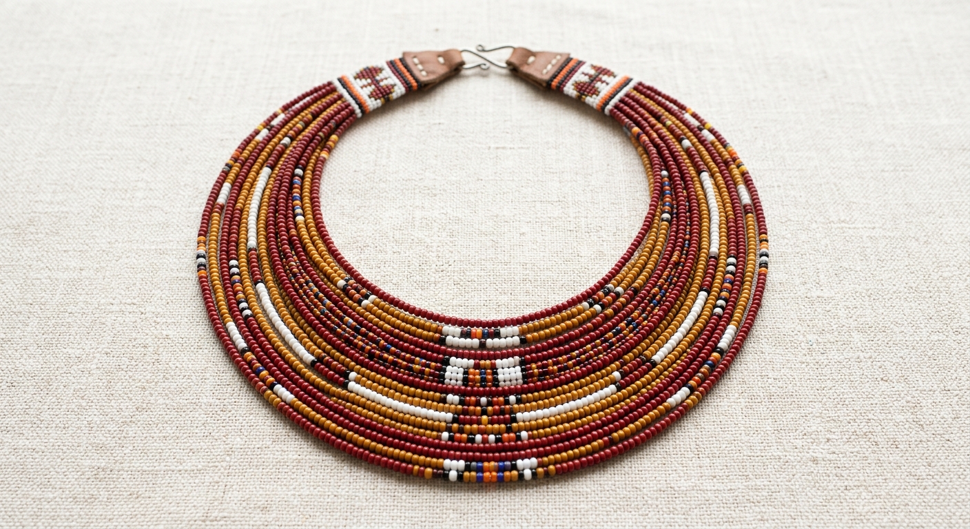 African Beaded Necklace — Handcrafted Style