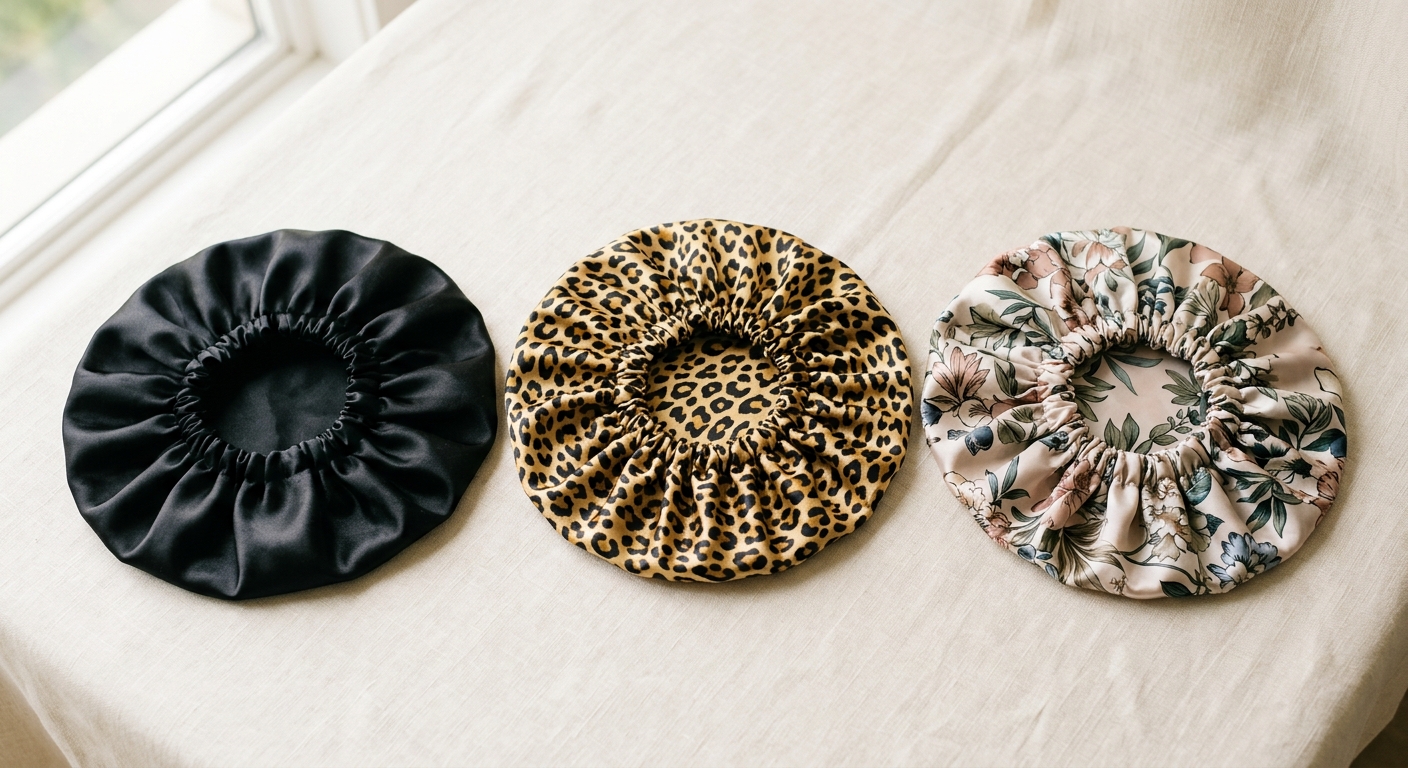 Satin Sleep Bonnet for Afro Hair — 3 Pack
