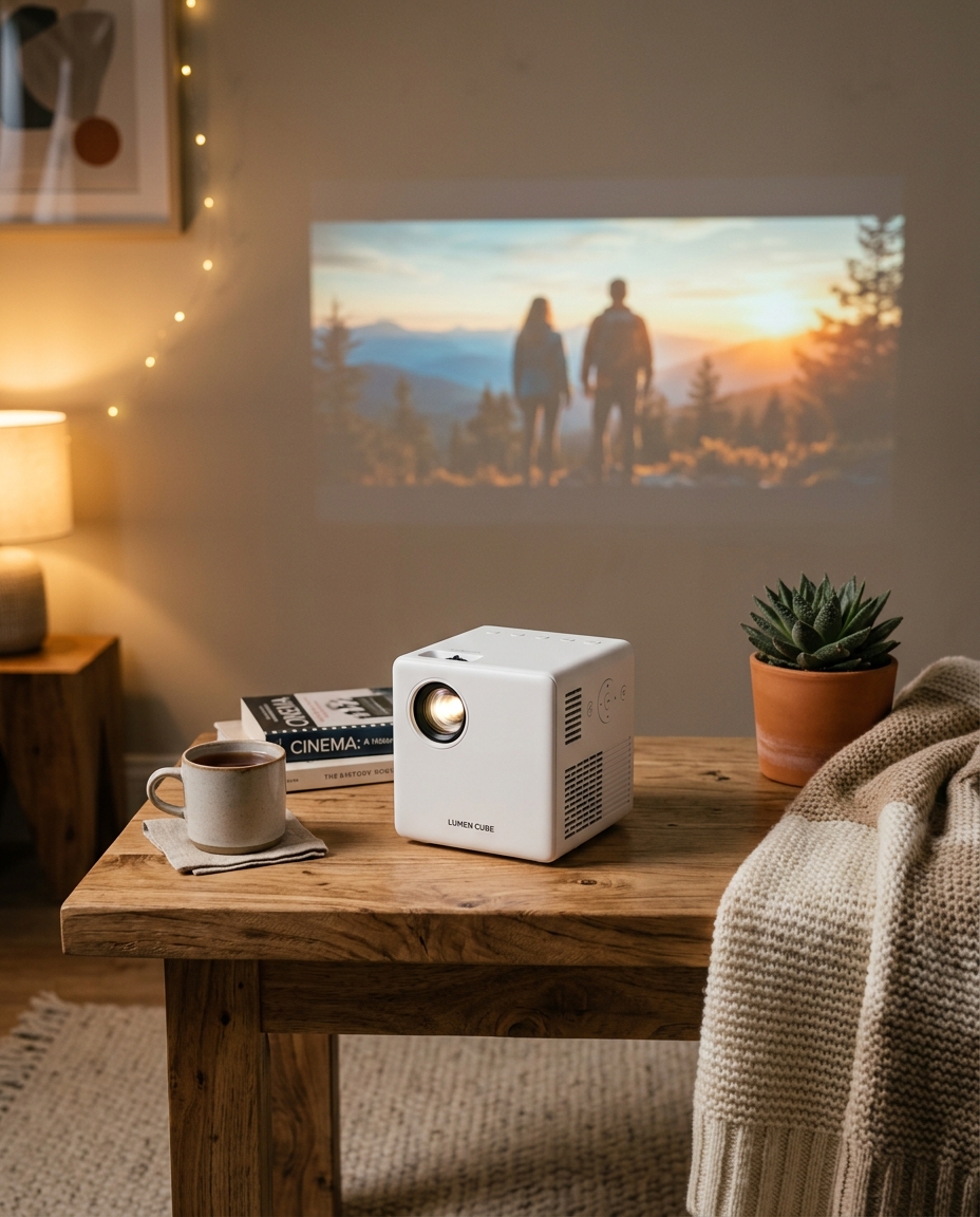 Mini Portable Projector HY300 Pro — Auto-focus, WiFi, Bluetooth