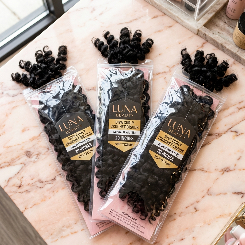 Pre-Looped Crochet Braids — Soft Curly 18" (3 packs)