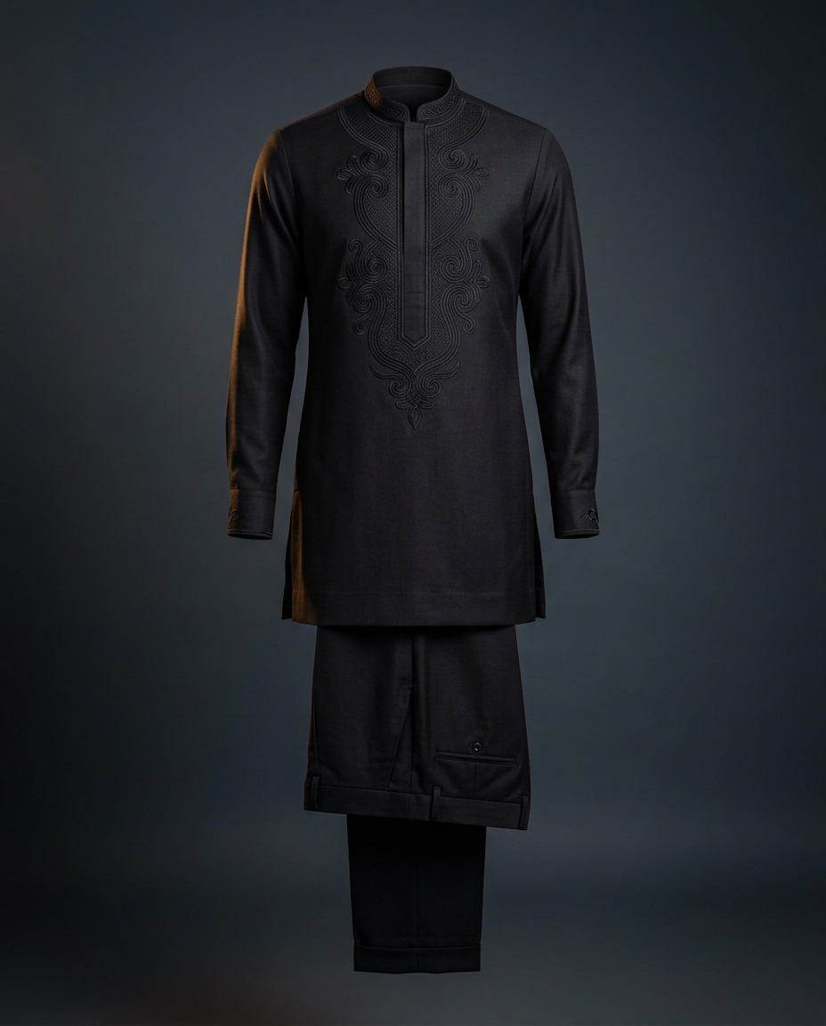 Senator Suit — Men's 2-Piece Embroidered (Top + Trousers)
