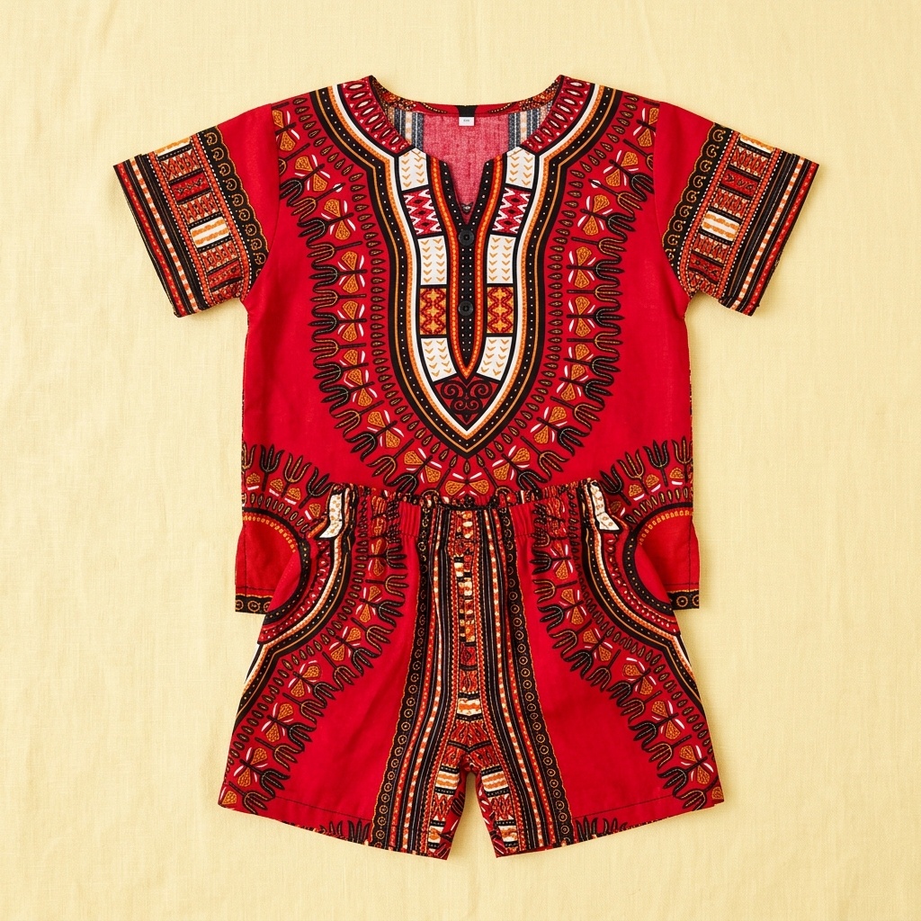 Boys' Dashiki + Shorts Set — Toddler & Kids (1–10 years)